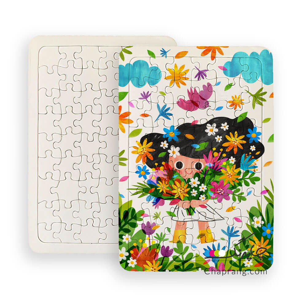 چاپ روی پازل a4 گلاسه، چاپ عکس روی پازل، پازل تبلیغاتی