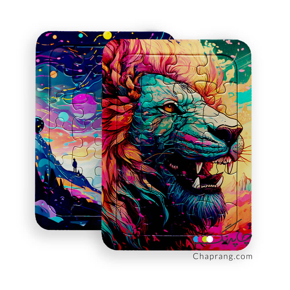 چاپ روی پازل a5 گلاسه، چاپ عکس روی پازل، پازل تبلیغاتی