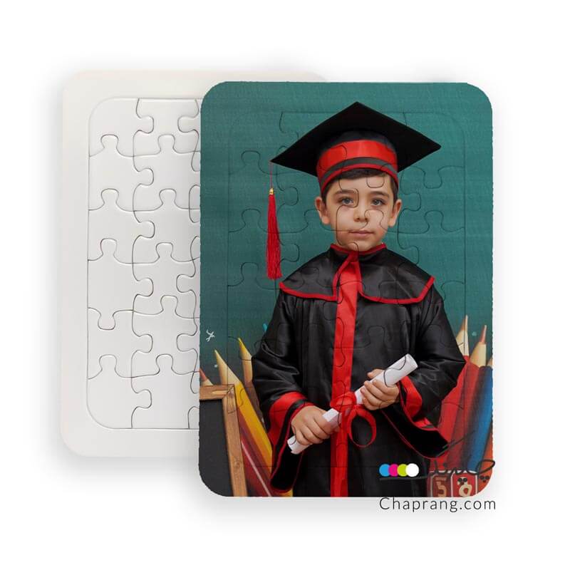 چاپ عکس دلخواه روی پازل a5 گلاسه، پازل دانش آموز