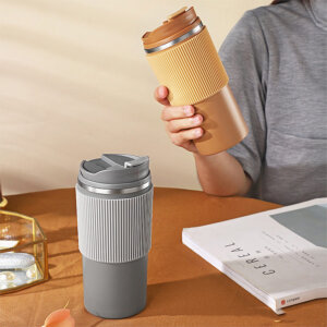 تراول ماگ سفری و فلاسک دور سیلیکونی آسان نوش TMS512 چاپرنگ