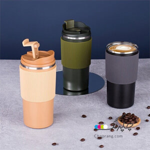 تراول ماگ سفری و فلاسک دور سیلیکونی آسان نوش TMS512 چاپرنگ